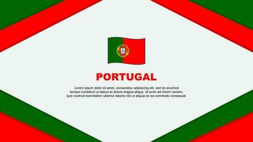 Portugal Flag Abstract Background Design Template. Portugal Independence Day Banner Cartoon Vector Illustration. Portugal Illustration