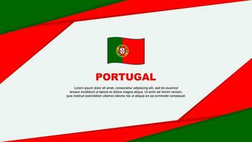 Portugal Flag Abstract Background Design Template. Portugal Independence Day Banner Cartoon Vector Illustration. Portugal Background