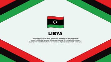 Libya Flag Abstract Background Design Template. Libya Independence Day Banner Cartoon Vector Illustration. Libya Illustration