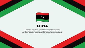 Libya Flag Abstract Background Design Template. Libya Independence Day Banner Cartoon Vector Illustration. Libya Illustration