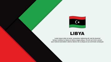 Libya Flag Abstract Background Design Template. Libya Independence Day Banner Cartoon Vector Illustration. Libya