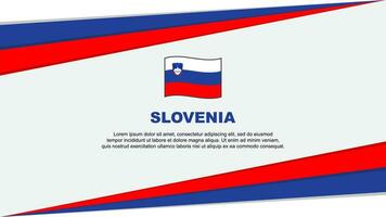 Slovenia Flag Abstract Background Design Template. Slovenia Independence Day Banner Cartoon Vector Illustration. Slovenia Flag