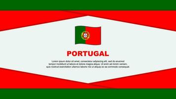 Portugal Flag Abstract Background Design Template. Portugal Independence Day Banner Cartoon Vector Illustration. Portugal Vector