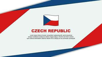 Czech Republic Flag Abstract Background Design Template. Czech Republic Independence Day Banner Cartoon Vector Illustration. Czech Republic Background