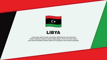 Libya Flag Abstract Background Design Template. Libya Independence Day Banner Cartoon Vector Illustration. Libya Independence Day