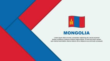 Mongolia Flag Abstract Background Design Template. Mongolia Independence Day Banner Cartoon Vector Illustration. Mongolia