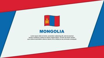 Mongolia Flag Abstract Background Design Template. Mongolia Independence Day Banner Cartoon Vector Illustration. Mongolia Independence Day