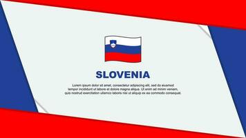 Slovenia Flag Abstract Background Design Template. Slovenia Independence Day Banner Cartoon Vector Illustration. Slovenia Cartoon