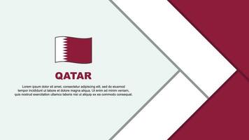 Qatar Flag Abstract Background Design Template. Qatar Independence Day Banner Cartoon Vector Illustration. Qatar Illustration