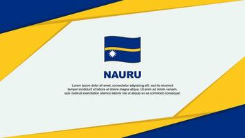 Nauru Flag Abstract Background Design Template. Nauru Independence Day Banner Cartoon Vector Illustration. Nauru Background