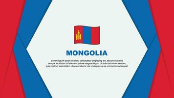 Mongolia Flag Abstract Background Design Template. Mongolia Independence Day Banner Cartoon Vector Illustration. Mongolia Design