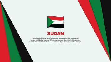 Sudan Flag Abstract Background Design Template. Sudan Independence Day Banner Cartoon Vector Illustration. Sudan Banner