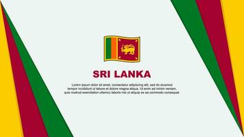 Sri Lanka Flag Abstract Background Design Template. Sri Lanka Independence Day Banner Cartoon Vector Illustration. Sri Lanka Banner