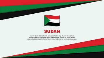 Sudan Flag Abstract Background Design Template. Sudan Independence Day Banner Cartoon Vector Illustration. Sudan Flag