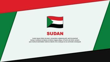 Sudan Flag Abstract Background Design Template. Sudan Independence Day Banner Cartoon Vector Illustration. Sudan Independence Day