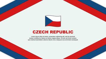 Czech Republic Flag Abstract Background Design Template. Czech Republic Independence Day Banner Cartoon Vector Illustration. Czech Republic Illustration