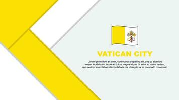 Vatican City Flag Abstract Background Design Template. Vatican City Independence Day Banner Cartoon Vector Illustration. Vatican City