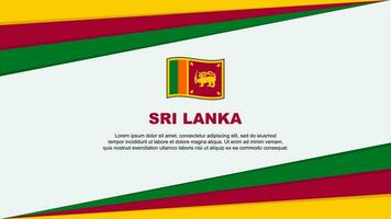 Sri Lanka Flag Abstract Background Design Template. Sri Lanka Independence Day Banner Cartoon Vector Illustration. Sri Lanka Flag