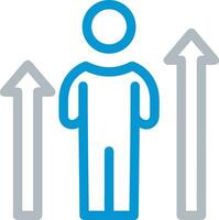 Growth business icon symbol vector image. Illustration of the progress outline infographic strategy  development design image