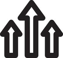 Growth business icon symbol vector image. Illustration of the progress outline infographic strategy  development design image
