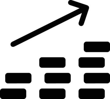 Growth business icon symbol vector image. Illustration of the progress outline infographic strategy  development design image