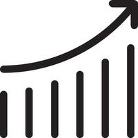 Growth business icon symbol vector image. Illustration of the progress outline infographic strategy  development design image