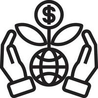 Growth business icon symbol vector image. Illustration of the progress outline infographic strategy  development design image