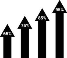 Growth business icon symbol vector image. Illustration of the progress outline infographic strategy  development design image