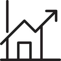 Growth business icon symbol vector image. Illustration of the progress outline infographic strategy  development design image