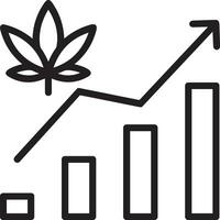 Growth business icon symbol vector image. Illustration of the progress outline infographic strategy  development design image