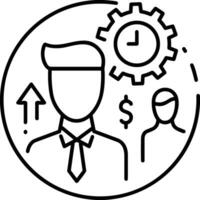 Growth business icon symbol vector image. Illustration of the progress outline infographic strategy  development design image