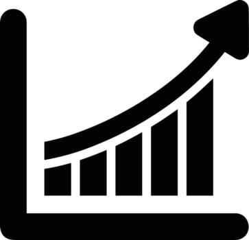 Growth business icon symbol vector image. Illustration of the progress outline infographic strategy  development design image