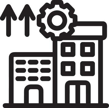 Growth business icon symbol vector image. Illustration of the progress outline infographic strategy  development design image