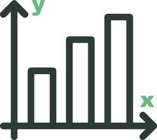 Growth business icon symbol vector image. Illustration of the progress outline infographic strategy  development design image