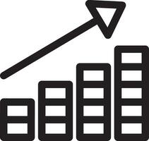 Growth business icon symbol vector image. Illustration of the progress outline infographic strategy  development design image