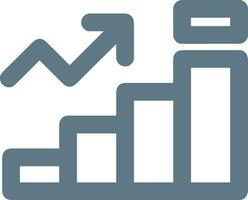 Growth business icon symbol vector image. Illustration of the progress outline infographic strategy  development design image