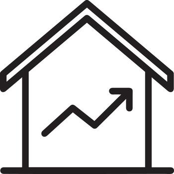 Growth business icon symbol vector image. Illustration of the progress outline infographic strategy  development design image