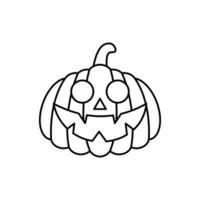 Halloween Pumpkin Line Art , Outline Pumpkin , Halloween Celebration vector