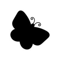 Butterfly Silhouette Vector Free , Black Butterfly Vector Element