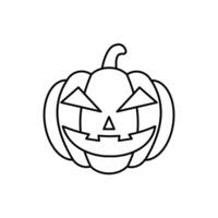 Halloween Pumpkin Line Art , Outline Pumpkin , Halloween Celebration vector
