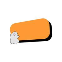 Halloween Ghost Text Box Element Vector