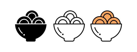 Food Icon Vector . Food Menu Icon Element . Food Outline Vector .