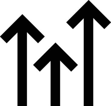 Growth business icon symbol vector image. Illustration of the progress outline infographic strategy  development design image