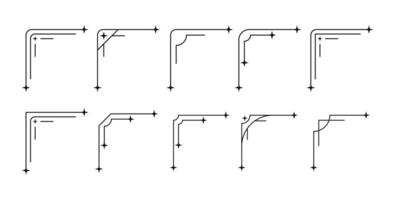 estético línea esquina frontera modelo conjunto colección vector