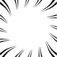 Comic Speed Zoom Line Background Vector . Explosion Background Template .