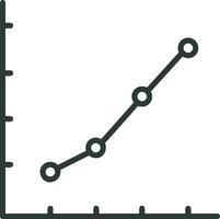 Growth business icon symbol vector image. Illustration of the progress outline infographic strategy  development design image