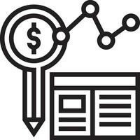 Growth business icon symbol vector image. Illustration of the progress outline infographic strategy  development design image