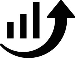 Growth business icon symbol vector image. Illustration of the progress outline infographic strategy  development design image