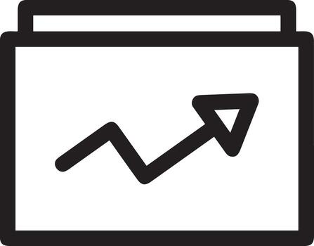 Growth business icon symbol vector image. Illustration of the progress outline infographic strategy  development design image