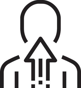 Growth business icon symbol vector image. Illustration of the progress outline infographic strategy  development design image